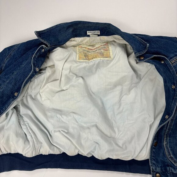 Vintage Guess Georges Marciano Denim Jacket Blue Sz S Lined Jean USA - Picture 4 of 7